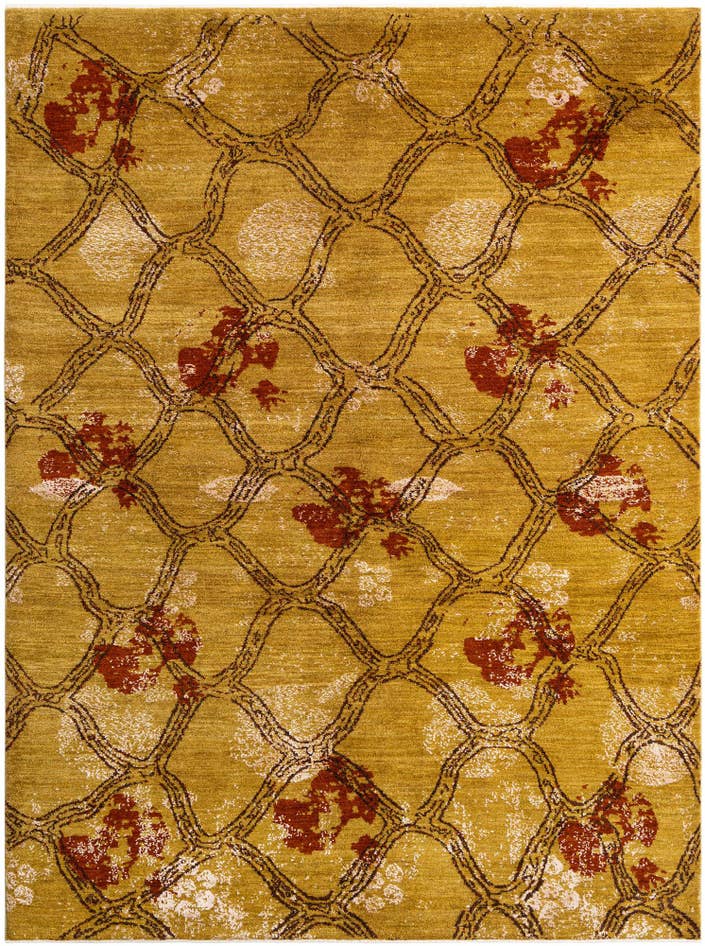 Detail image of 5' 7 x 7' 5 Hand Knotted Anar Rug