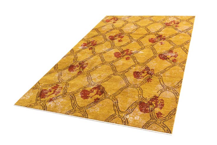 Detail image of 6' 6 x 10' 1 Hand Knotted Anar Rug