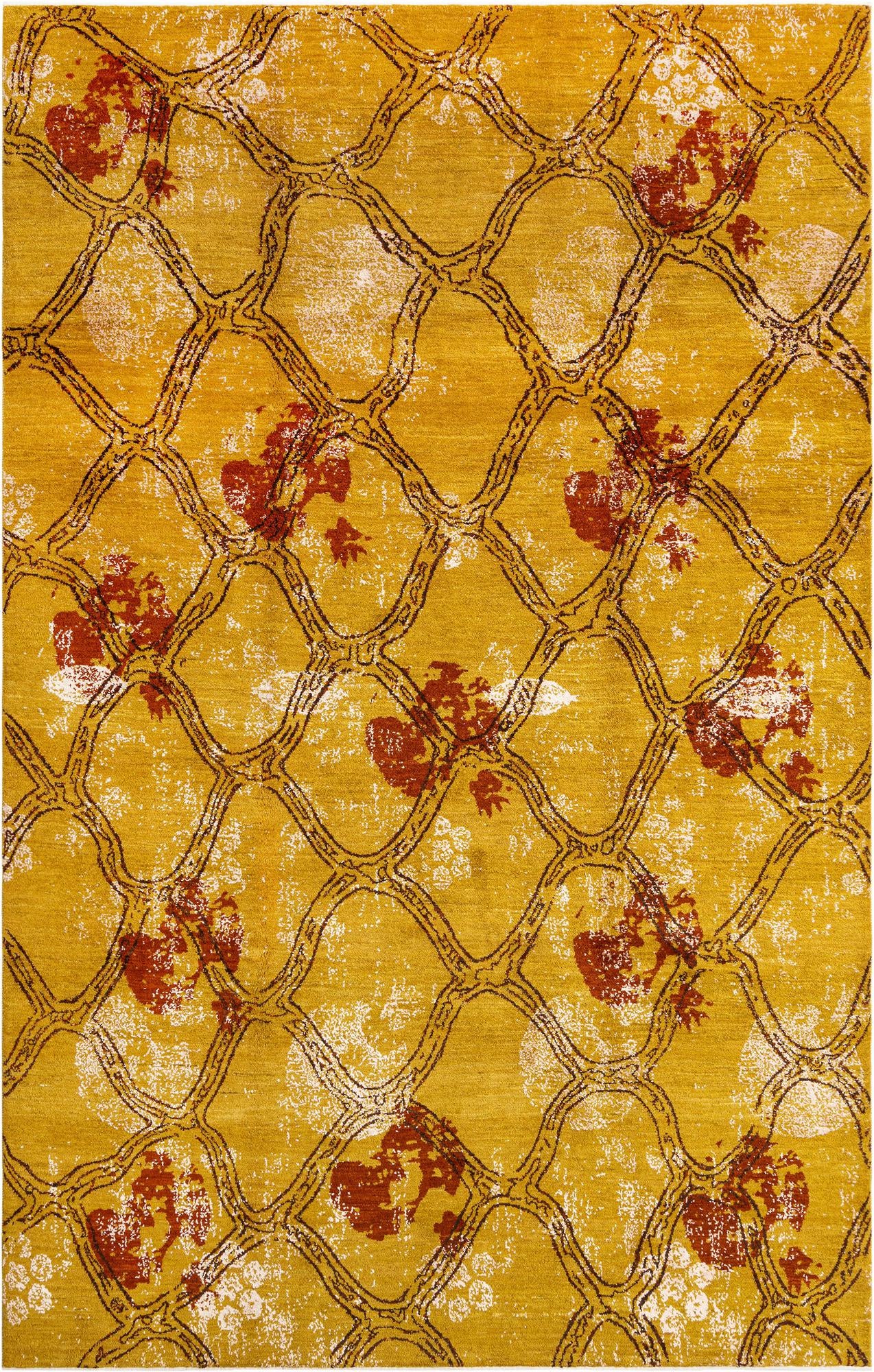 6' 6 x 10' 1 Hand Knotted Anar Rug