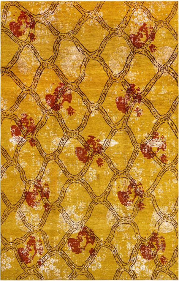 Detail image of 6' 6 x 10' 1 Hand Knotted Anar Rug