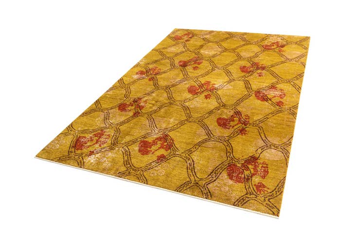 Detail image of 6' 7 x 10' Hand Knotted Anar Rug