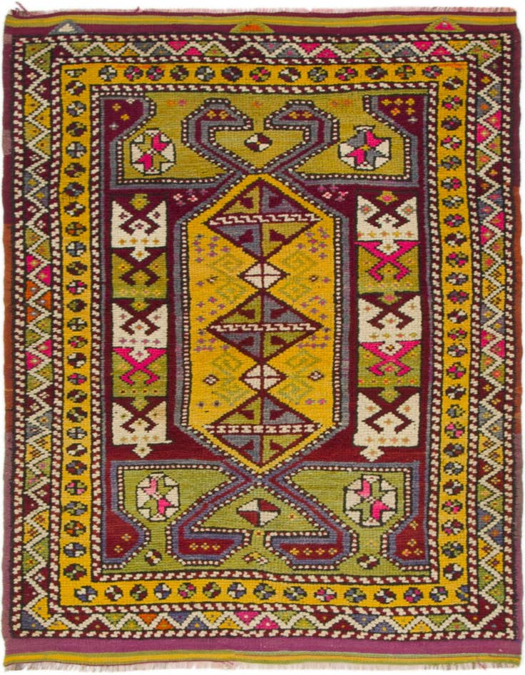 Detail image of 2' 10 x 4' 5 Hand Knotted Anatolian Wool Rug