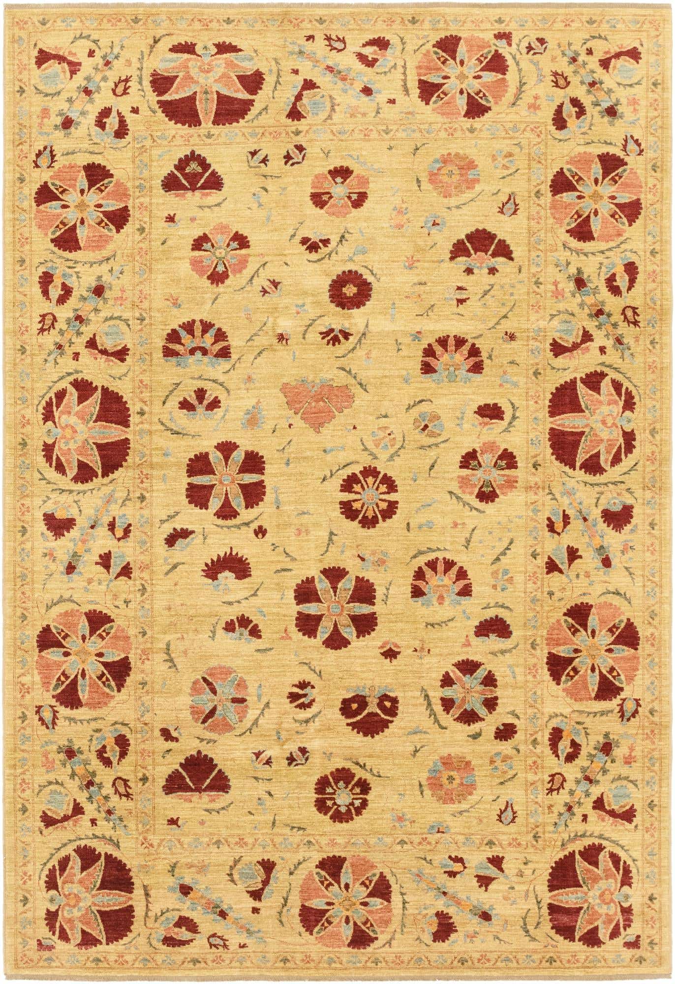 6' 6 x 9' 6 Hand Knotted Ariana Ziegler Oriental Rug