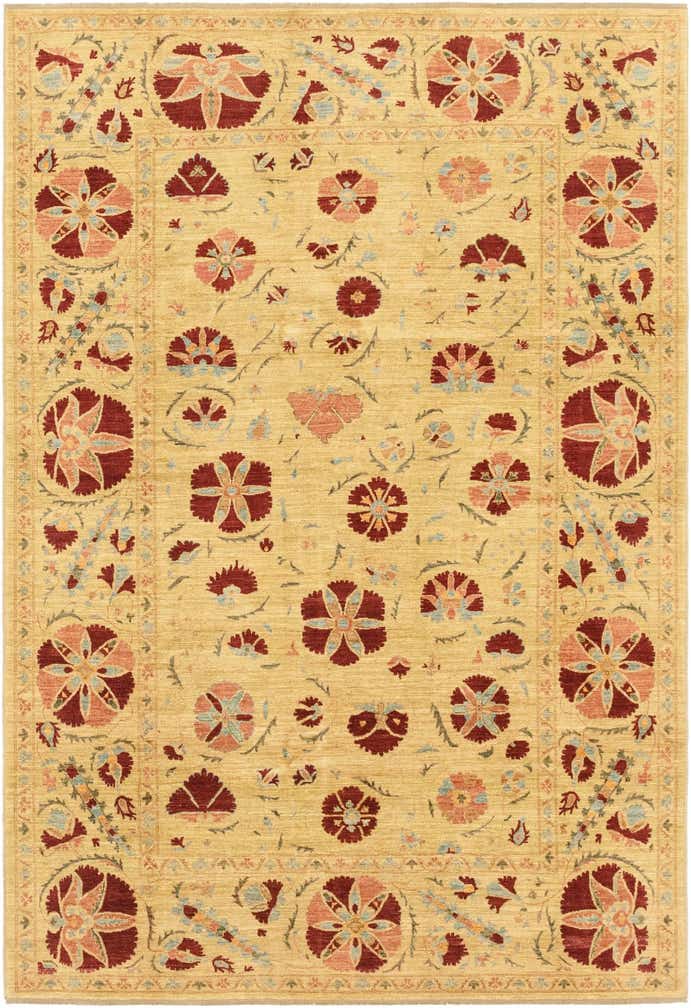 6' 6 x 9' 6 Hand Knotted Ariana Ziegler Oriental Rug
