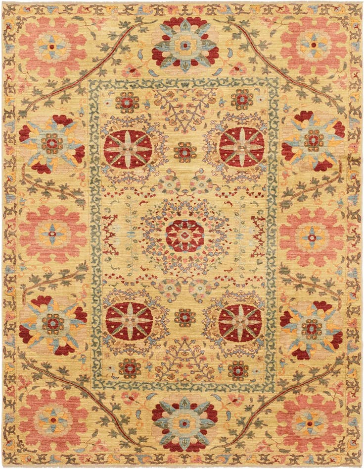 Detail image of 6' 9 x 10' 4 Hand Knotted Ariana Ziegler Oriental Rug