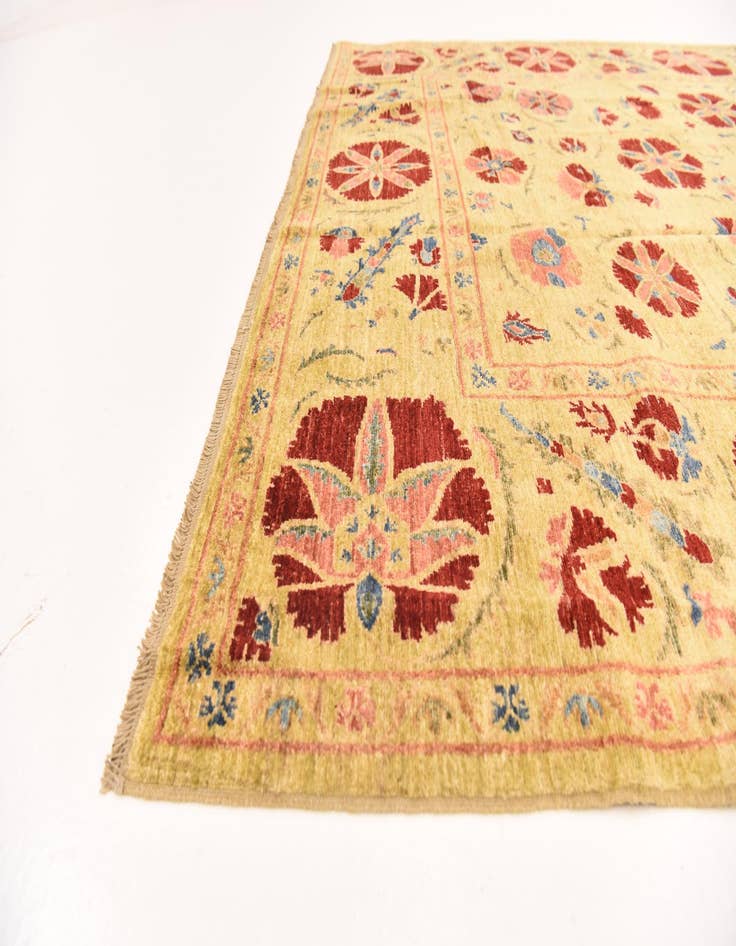 Detail image of 6' x 7' 9  Hand Knotted Ariana Ziegler Oriental Rug