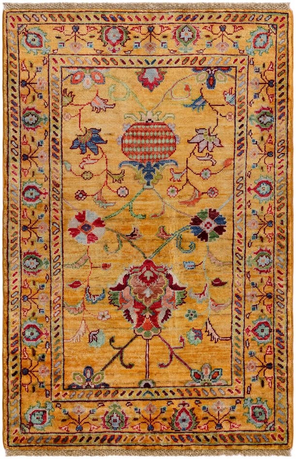 Detail image of 2' 7 x 4' Hand Knotted Ariana Ziegler Rug
