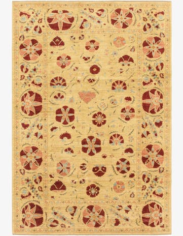 6' 6 x 9' 6 Hand Knotted Ariana Ziegler Oriental Rug