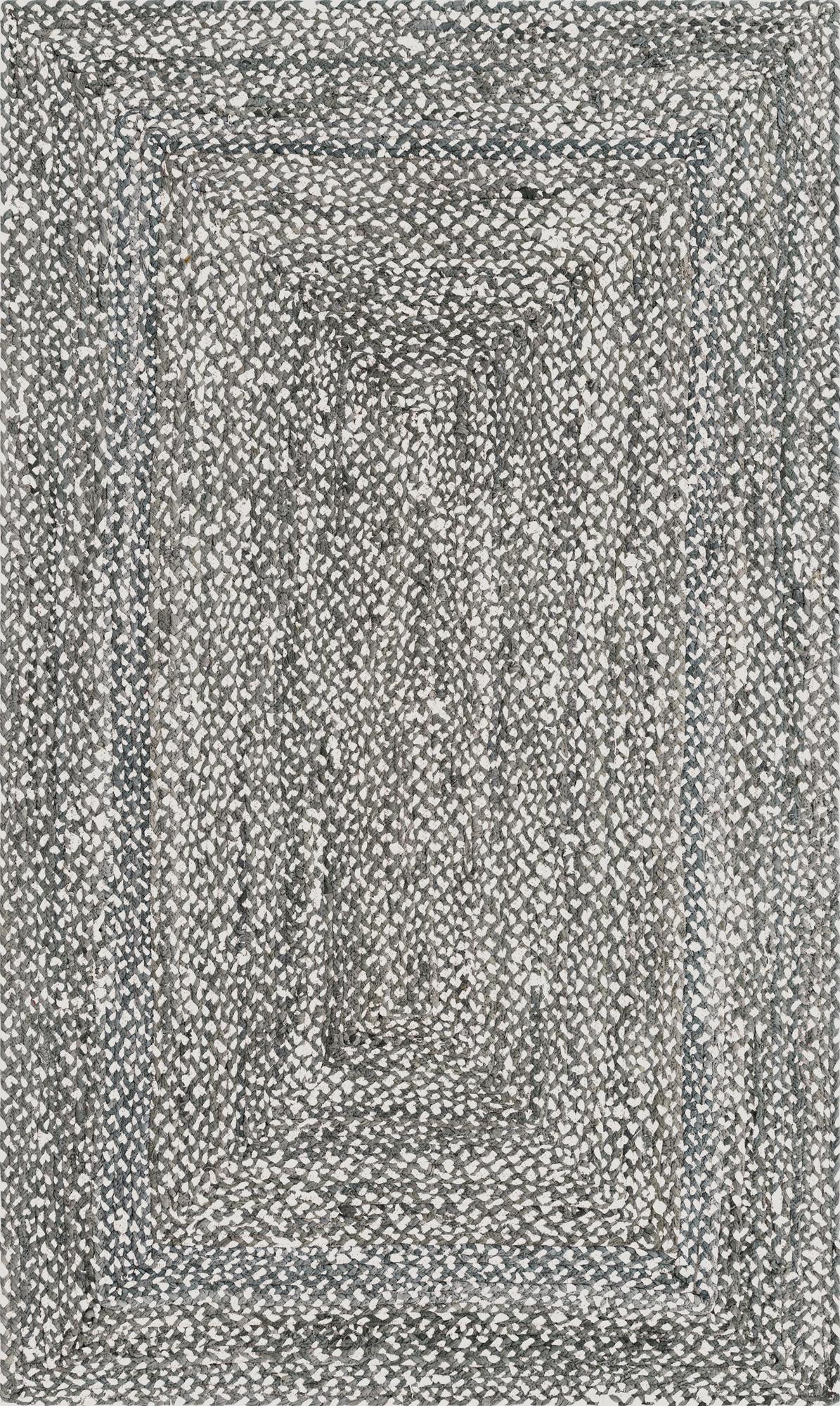 4' 8 x 6' 6 Handmade Braided Chindi Rug