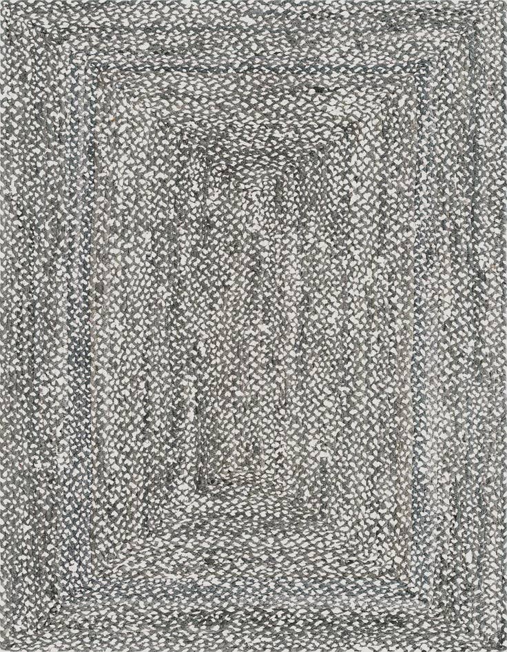 Detail image of 4' 8 x 6' 6 Handmade Braided Chindi Rug