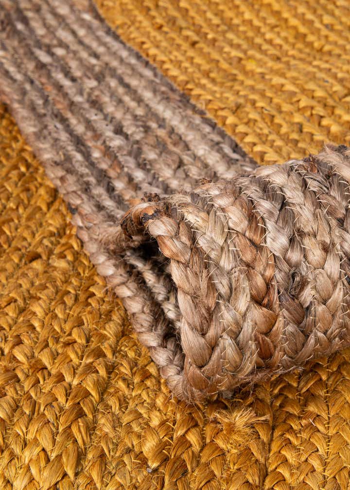 5' 1 x 8' Handmade Braided Jute Rug