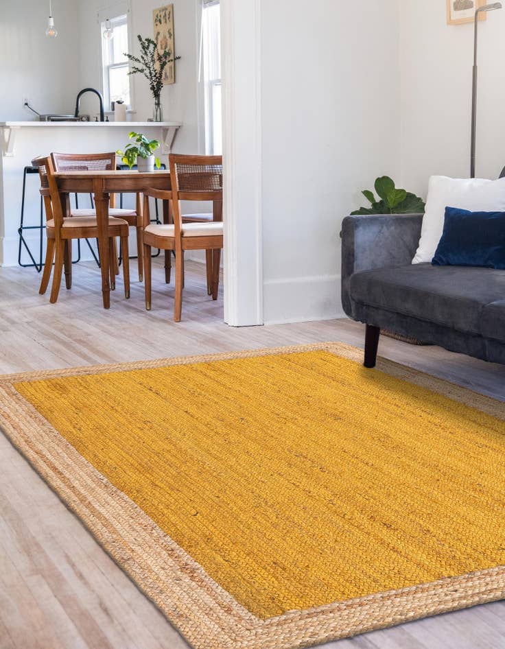 Detail image of 8' x 10'  Hand Braided Jute Rug