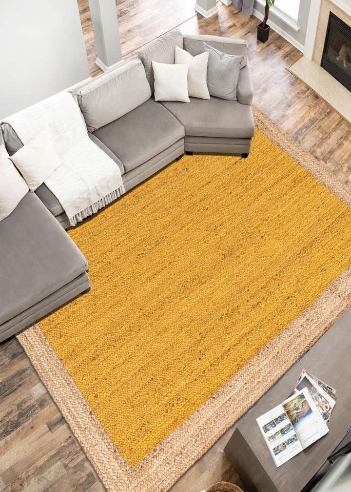 5' 1 x 8' Handmade Braided Jute Rug