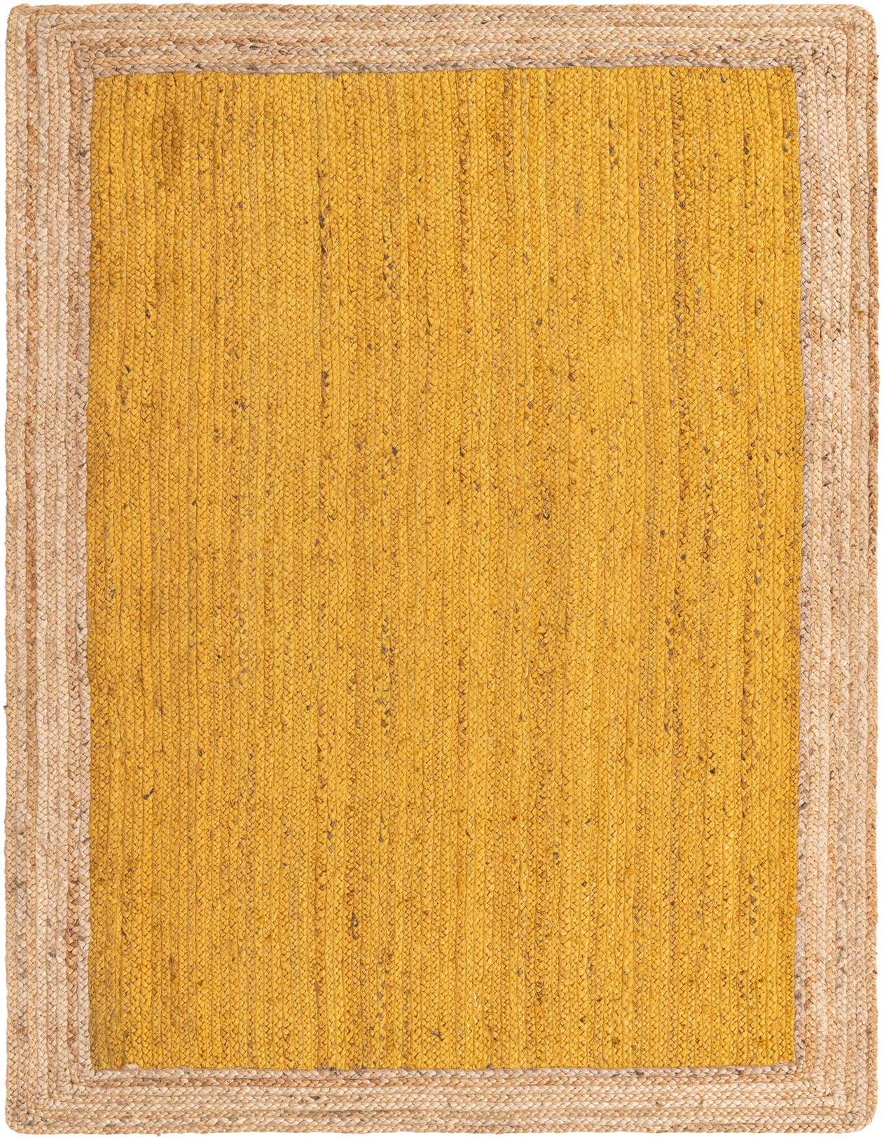 5' 1 x 8' Handmade Braided Jute Rug