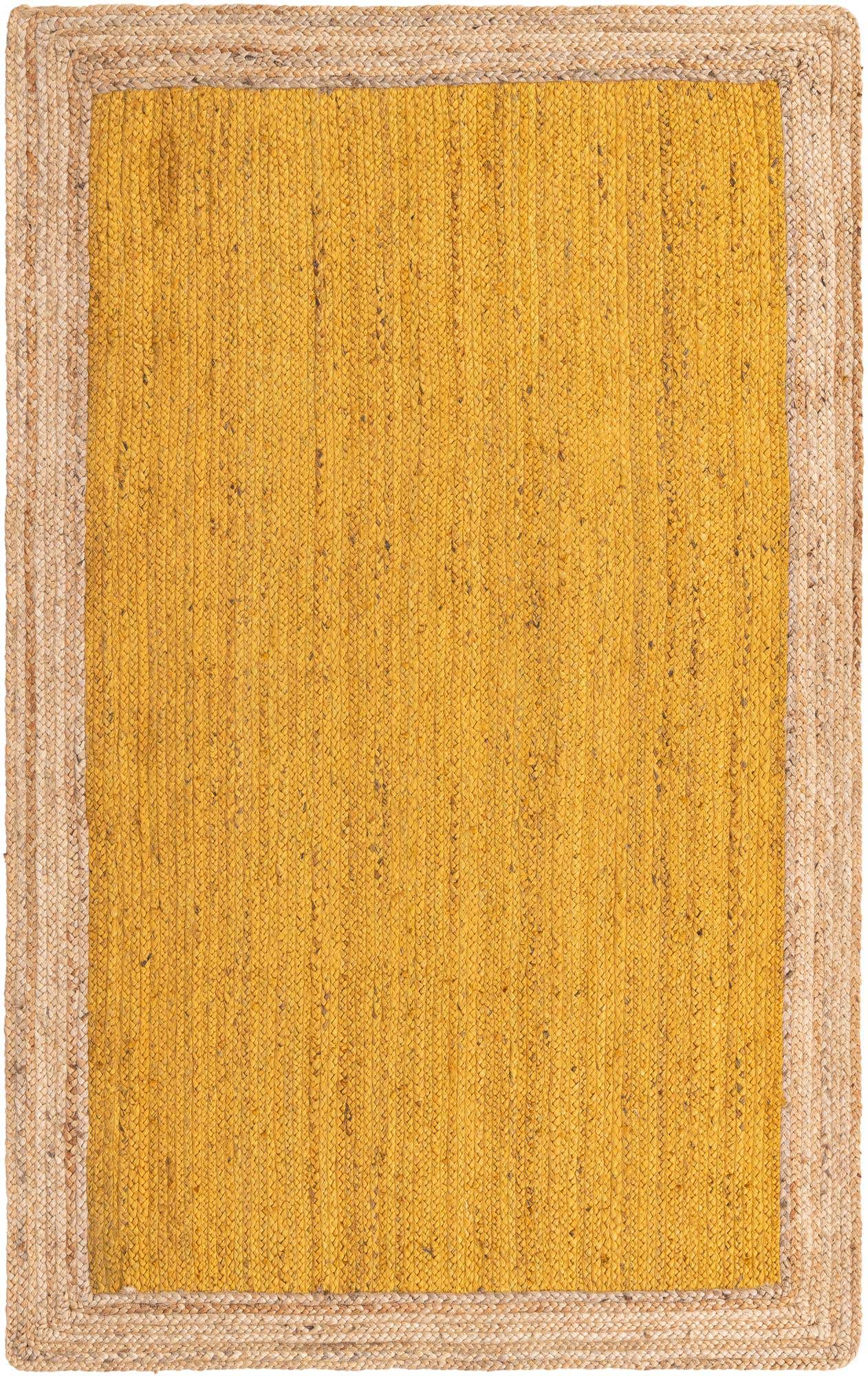5' 1 x 8' Handmade Braided Jute Rug