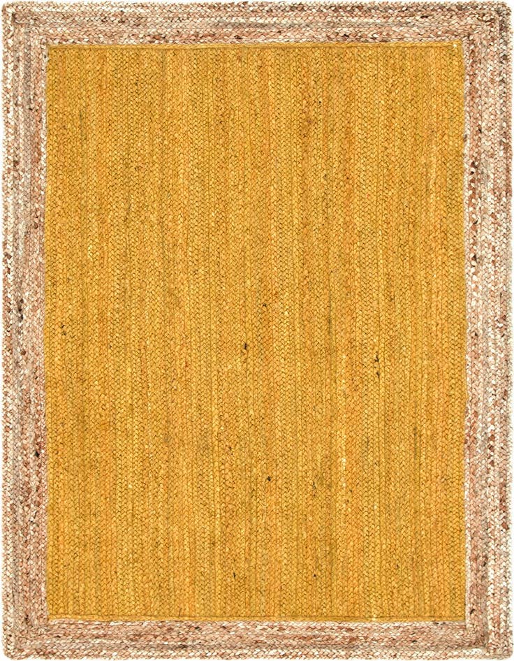 Detail image of 4' 1 x 6' 1  Hand Braided Jute Rug