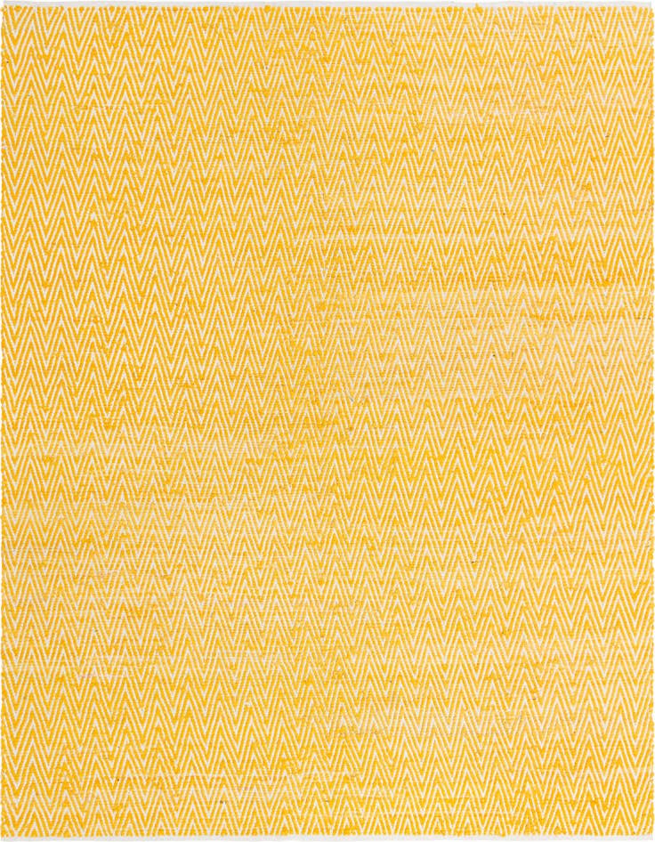 Detail image of 9' x 12' Hand Woven Chindi Chevron Rug