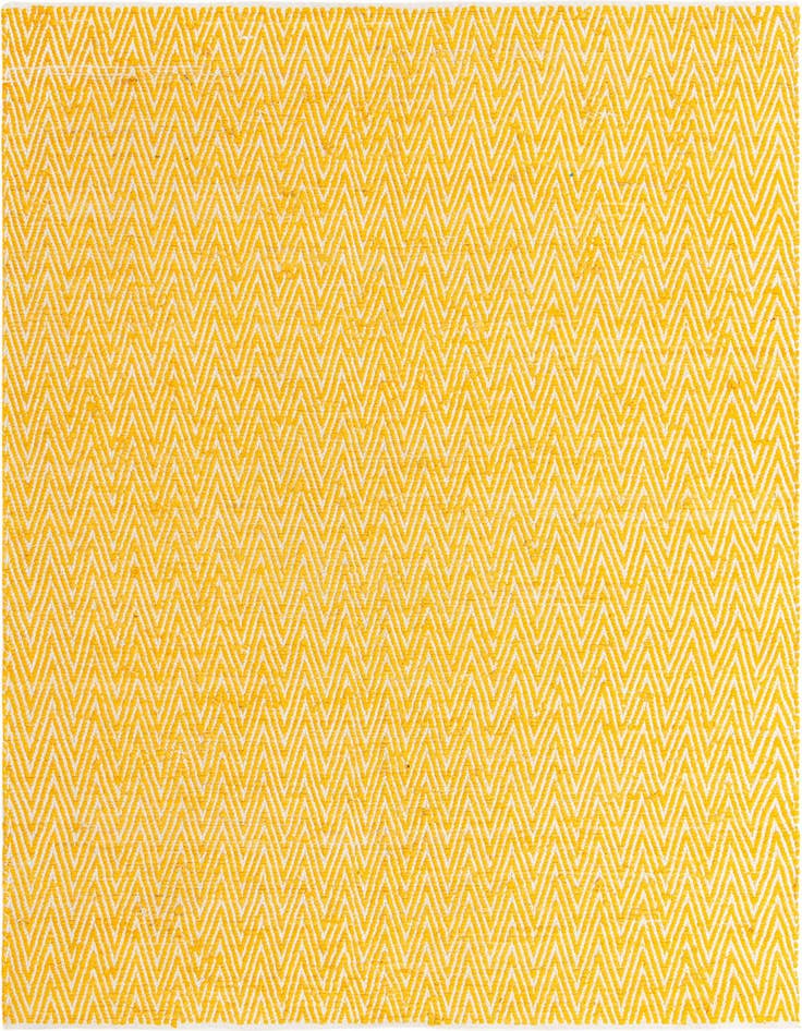Detail image of 8' x 11' Hand Woven Chindi Chevron Rug