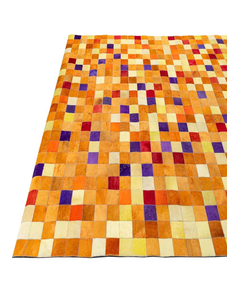 Detail image of 7' 11 x 9' 10 Cowhide - Patchwork Rug