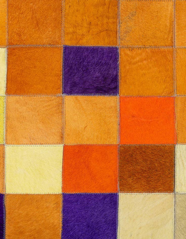 Detail image of 7' 11 x 9' 10 Cowhide - Patchwork Rug