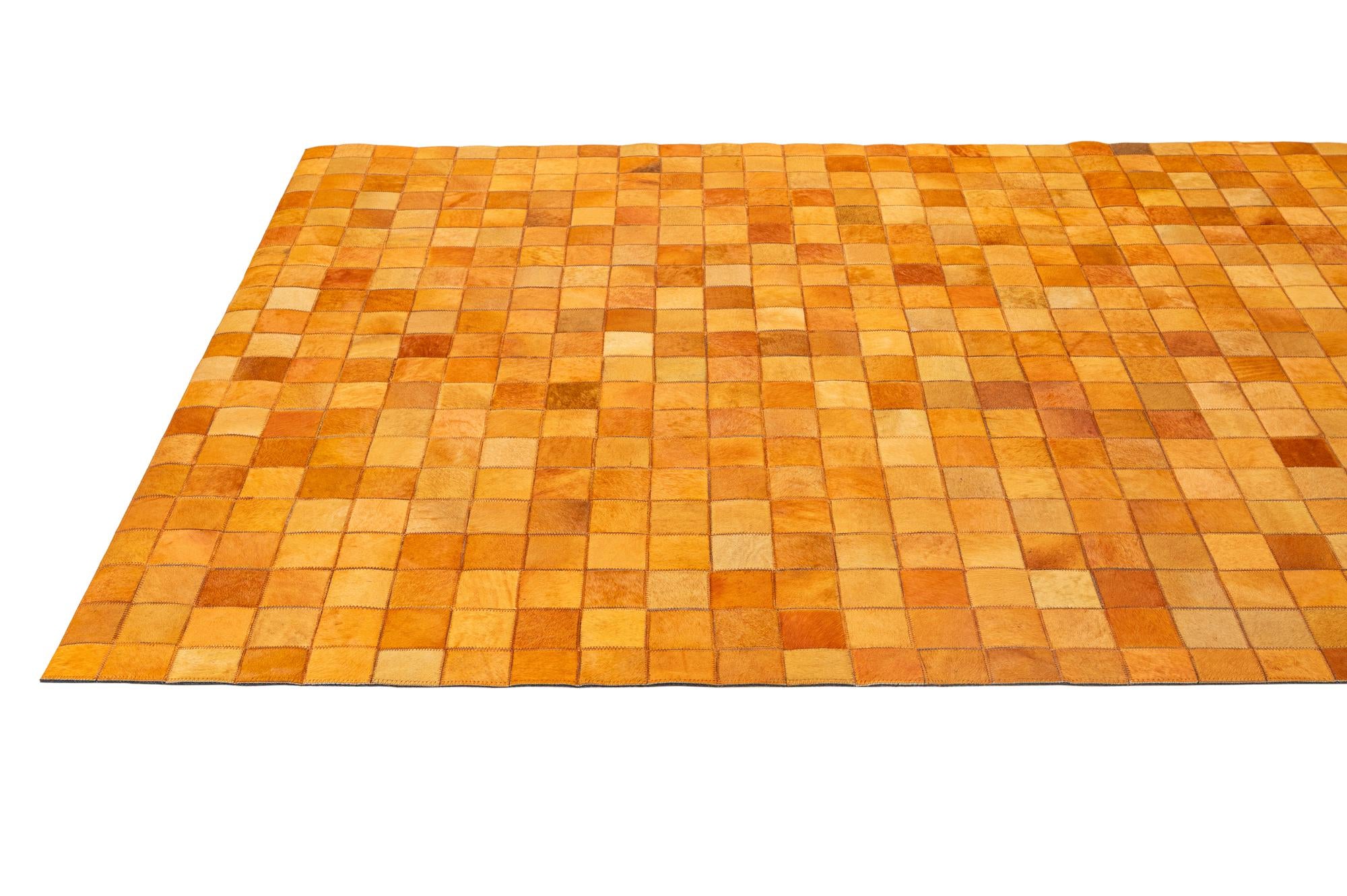 5' 2 x 8' 1 Cowhide - Patchwork Rug