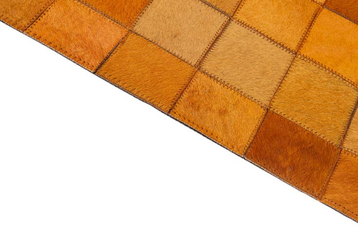 Detail image of 5' 2 x 8' 1 Cowhide - Patchwork Rug