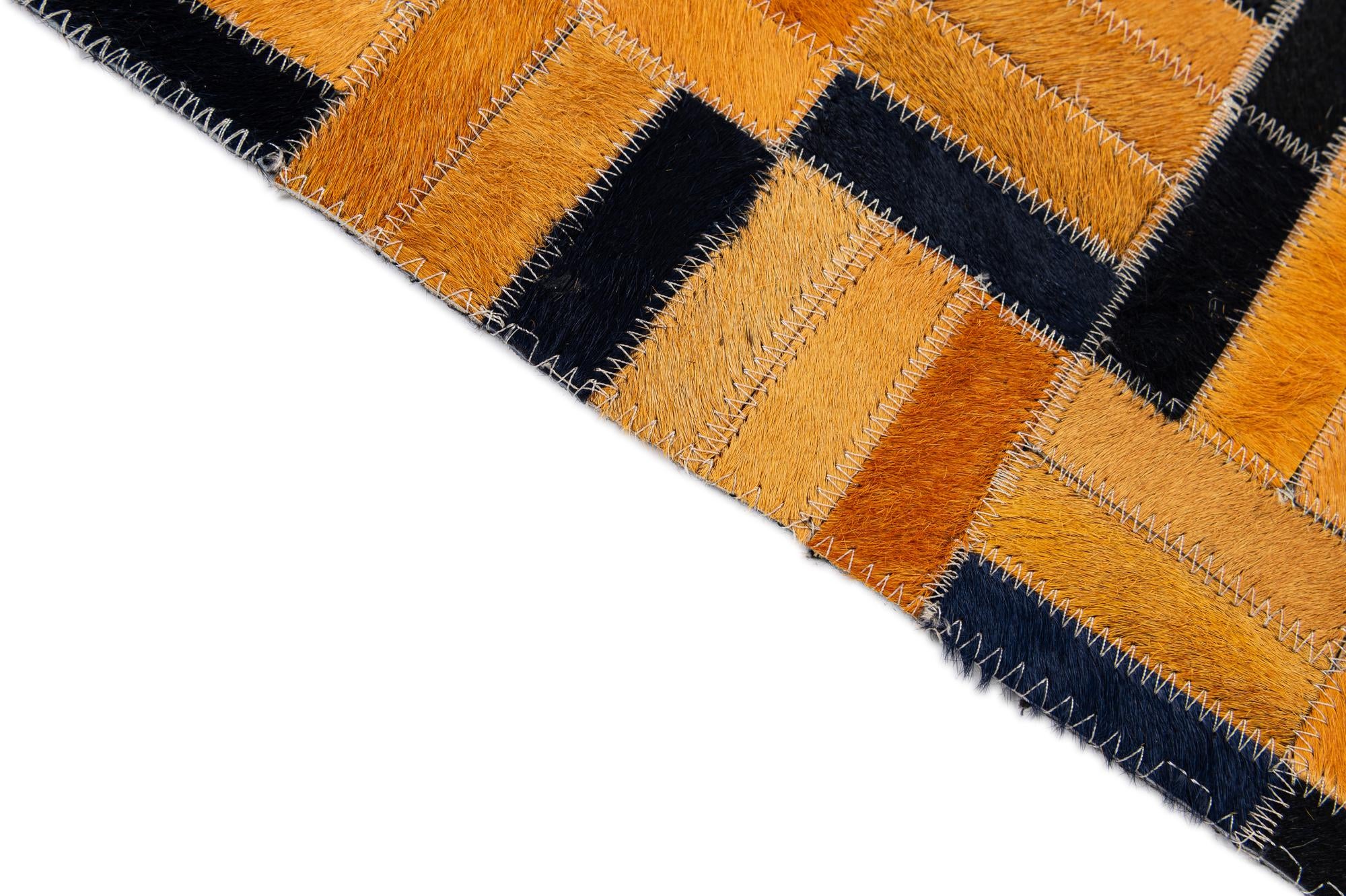 5' 1 x 8' Cowhide - Patchwork Rug