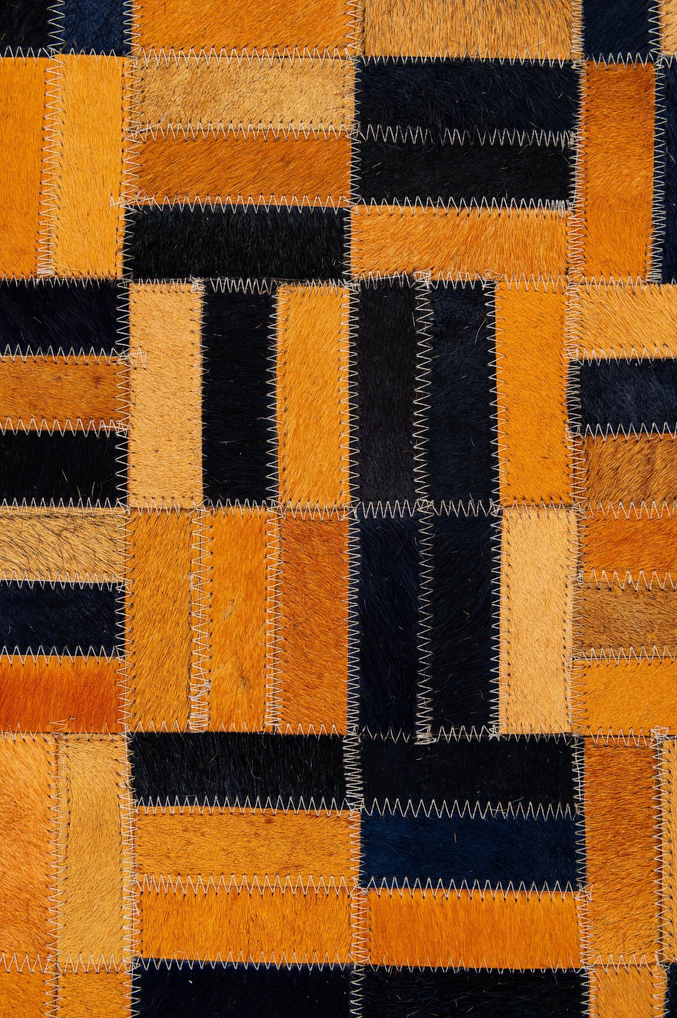 5' 1 x 8' Cowhide - Patchwork Rug