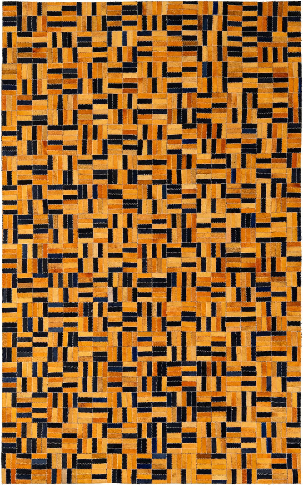 5' 1 x 8' Cowhide - Patchwork Rug