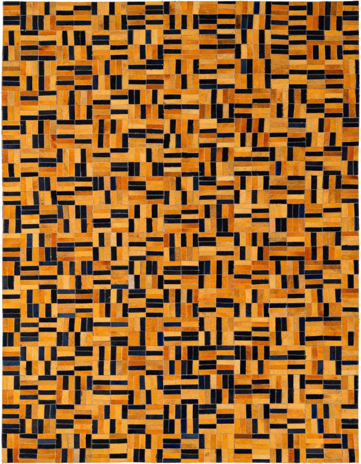 Detail image of 5' 1 x 8' Cowhide - Patchwork Rug