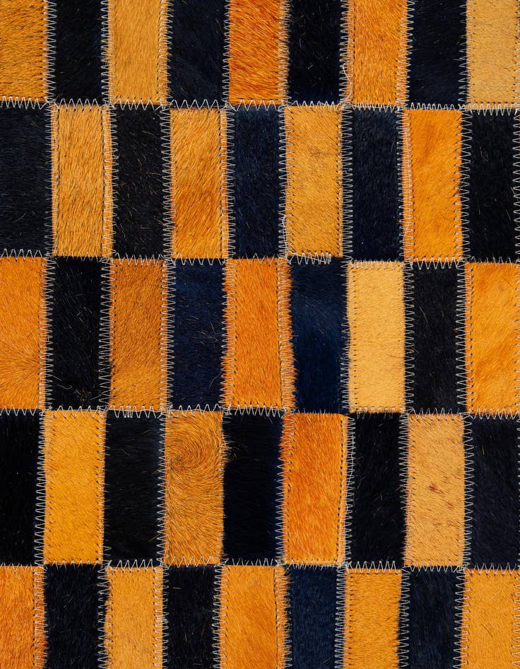 Detail image of 5' x 8' Cowhide - Patchwork Rug