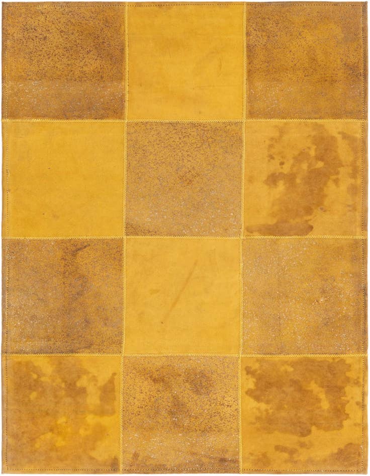Detail image of 2' 1 x 3' 1 Cowhide Leather Rug
