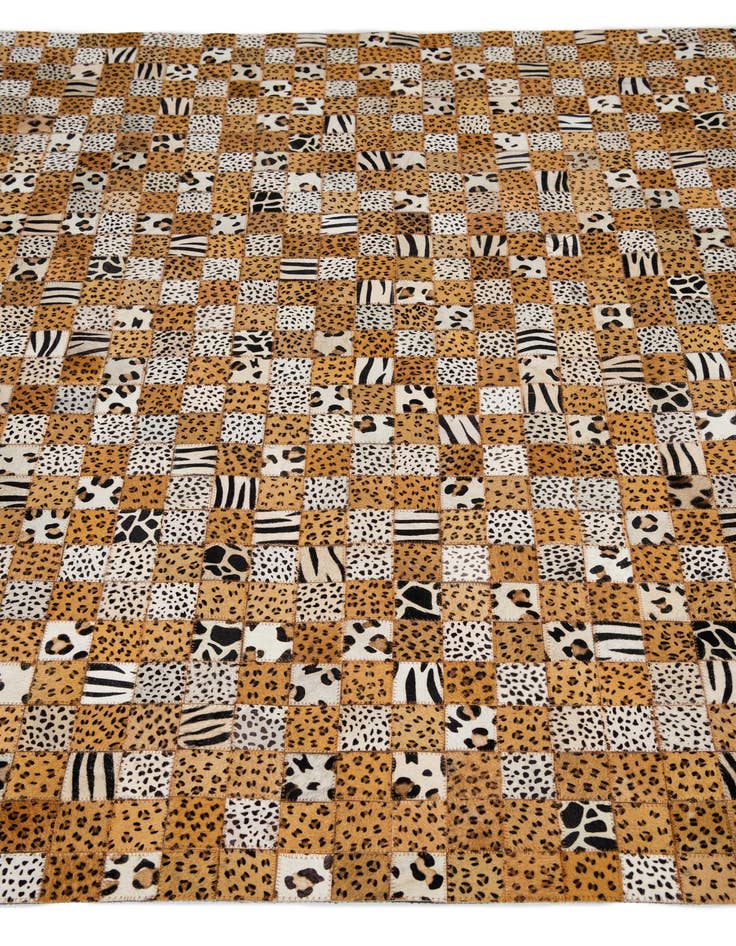 Detail image of 5' 1 x 8' Cowhide Leather Rug