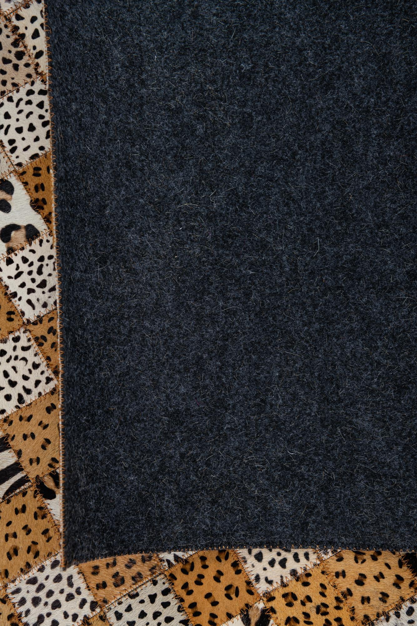 5' 1 x 8' Cowhide Leather Rug