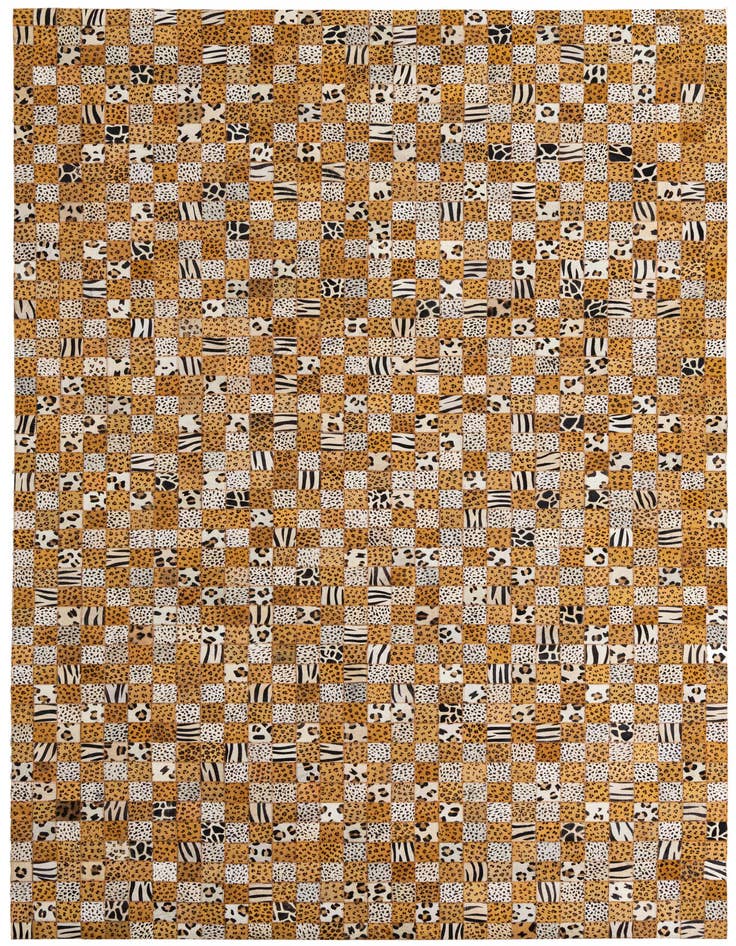 Detail image of 5' 1 x 8' Cowhide Leather Rug