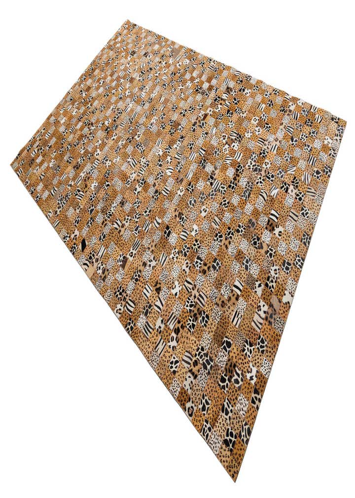 5' 1 x 8' Cowhide Leather Rug