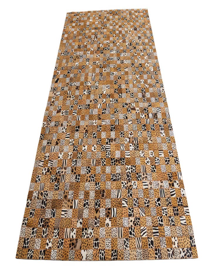 Detail image of 5' 1 x 8' Cowhide Leather Rug