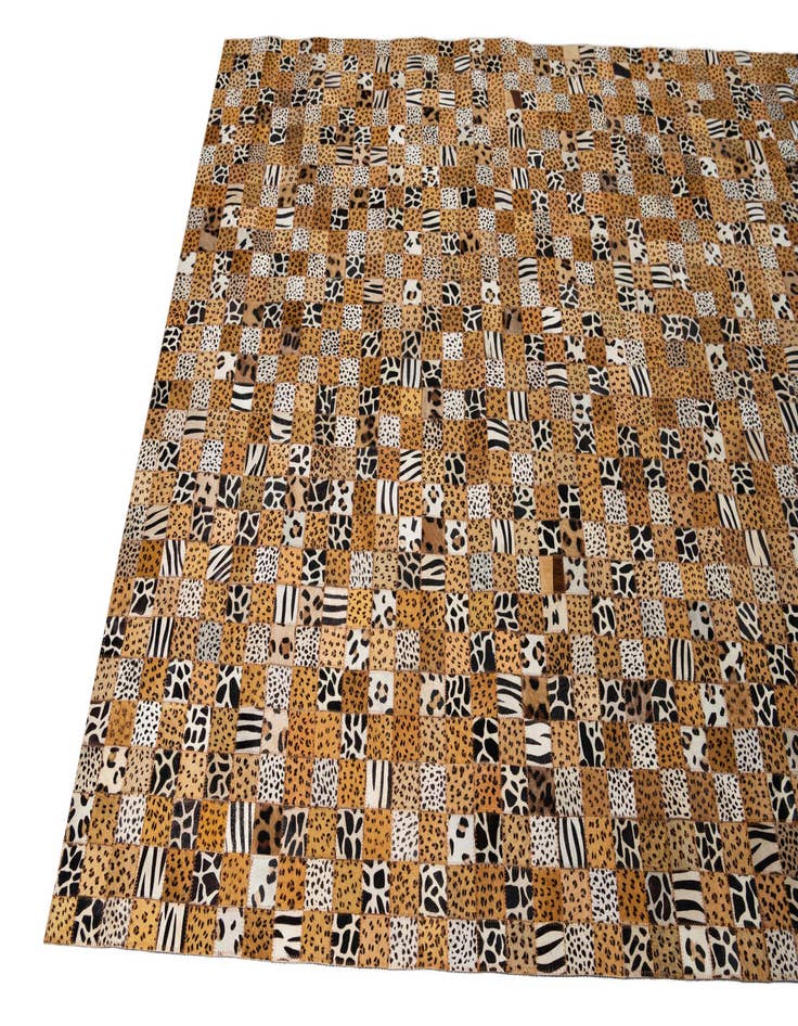 Detail image of 5' 1 x 8' Cowhide Leather Rug
