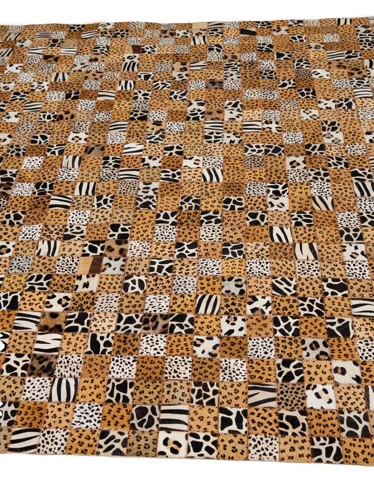 Detail image of 5' 1 x 8' Cowhide Leather Rug
