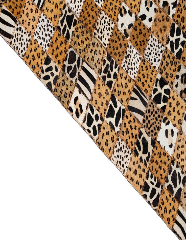 Detail image of 5' 1 x 8' Cowhide Leather Rug