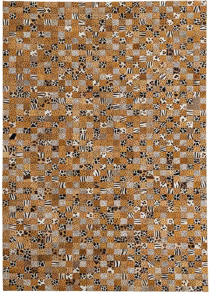 5' 1 x 8' Cowhide Leather Rug
