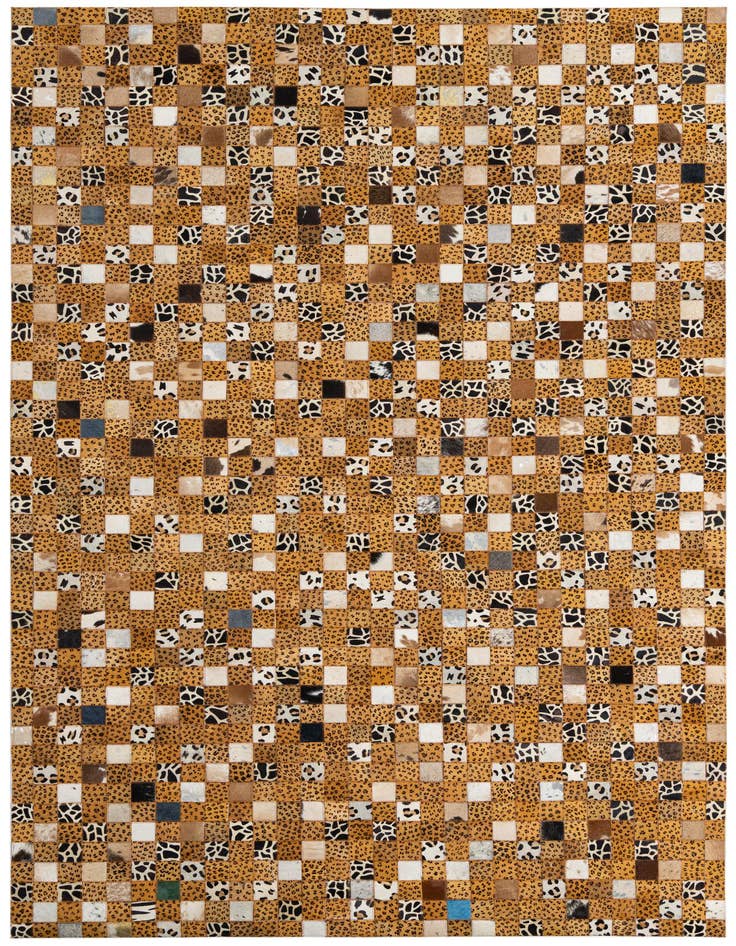 Detail image of 5' 1 x 8' Cowhide Leather Rug