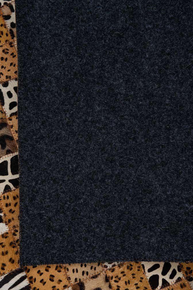 5' 1 x 8' Cowhide Leather Rug