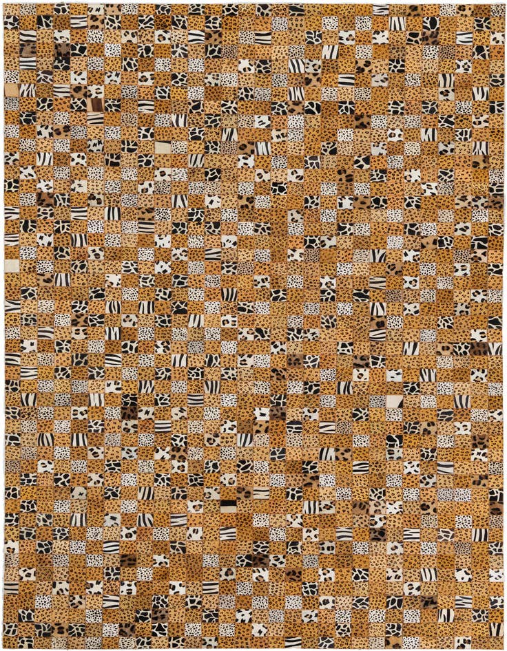 Detail image of 5' 1 x 8' Cowhide Leather Rug