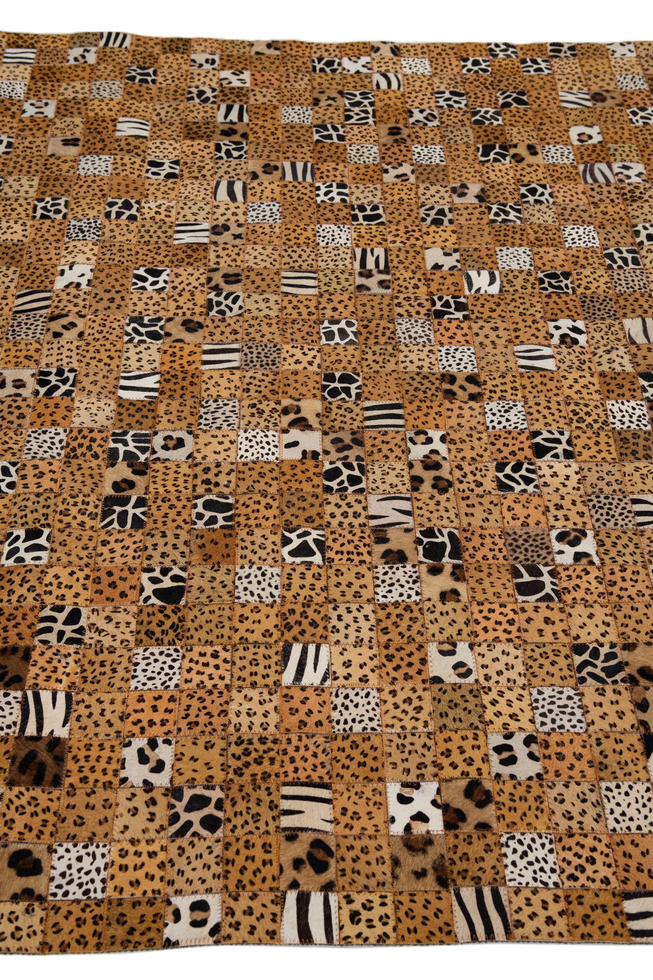 5' 1 x 8' Cowhide Leather Rug