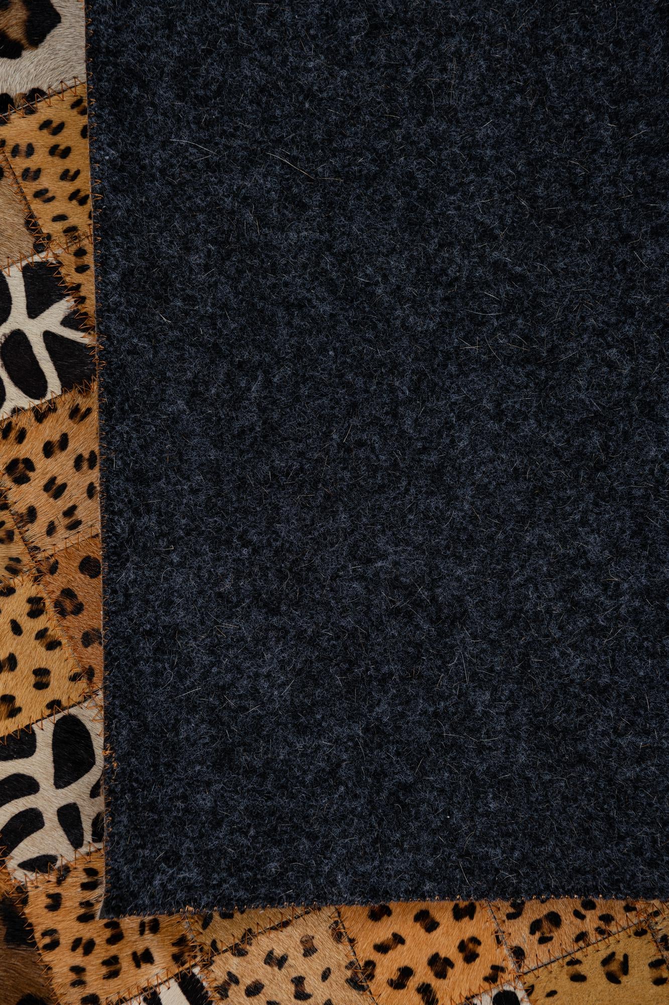 5' 1 x 8' Cowhide Leather Rug