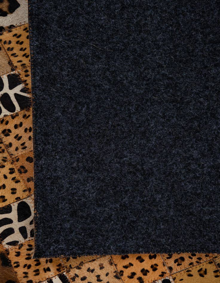 Detail image of 5' 1 x 8' Cowhide Leather Rug