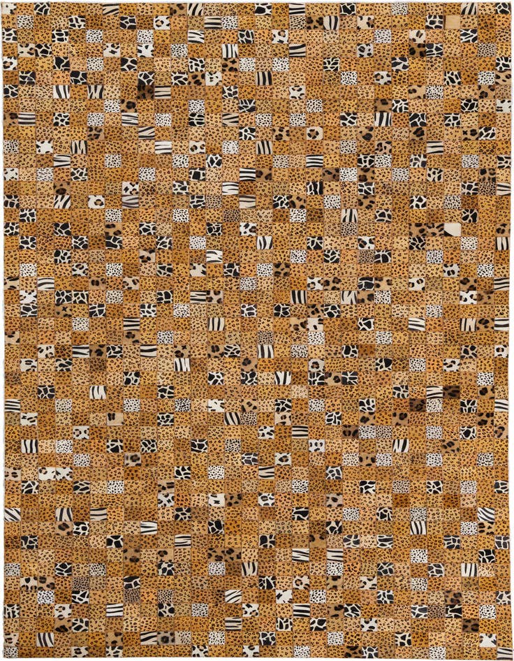Detail image of 5' 1 x 8' Cowhide Leather Rug