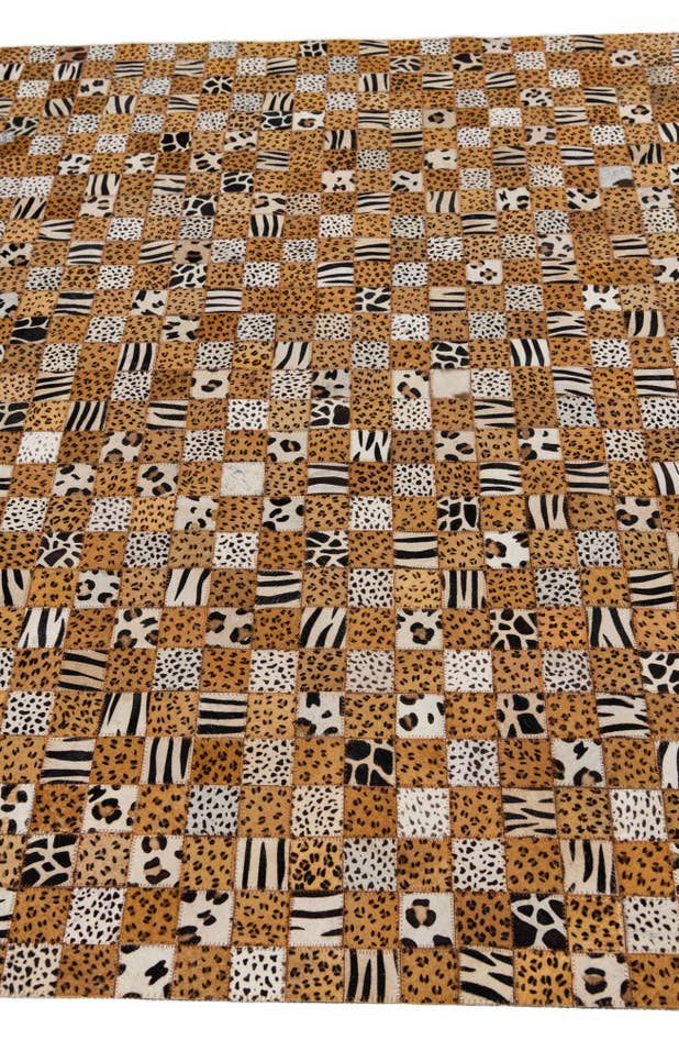 Detail image of 5' x 8' 1 Cowhide Leather Rug