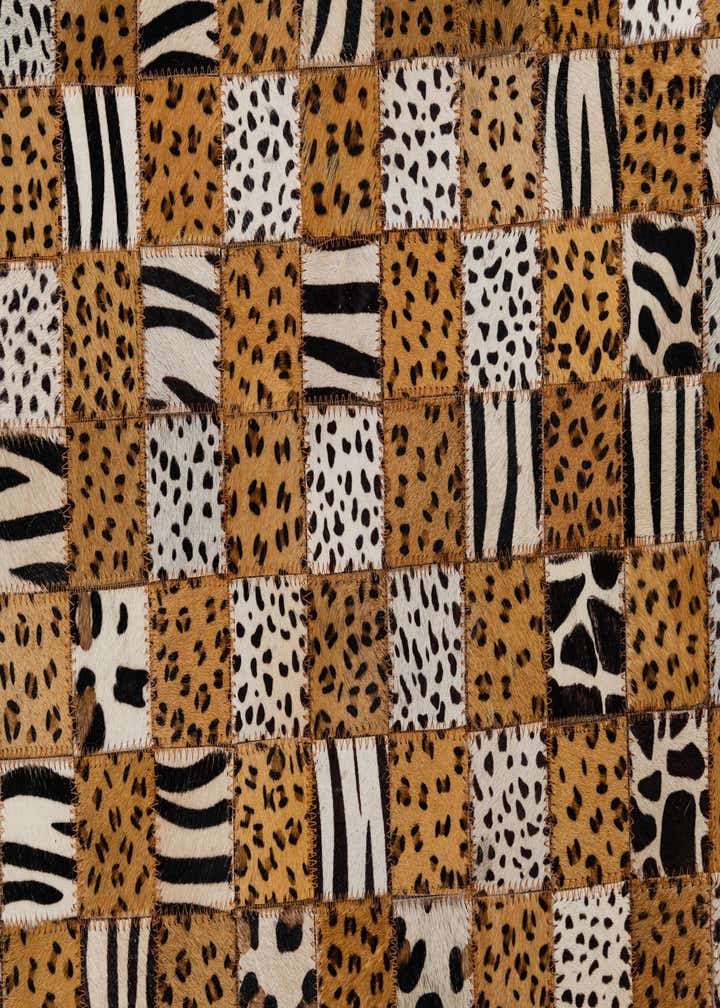 5' x 8' 1 Cowhide Leather Rug
